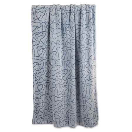 Bone Dry Embossed Bone Pet Blanket, 36x48", Navy