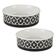 thumbnail image 1 of Bone Dry Lattice Pet Bowl, Dishwasher Safe, Large, 7.5x2.4", Black, 2 Count, 1 of 2