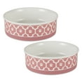 thumbnail image 1 of Bone Dry Lattice Pet Bowl, Dishwasher Safe, Large, 7.5x2.4", Rose, 2 Count, 1 of 5