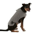 thumbnail image 1 of Bone Dry Gray Embroidered Paw Medium Pet Robe, 1 of 3