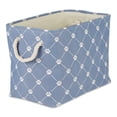 thumbnail image 1 of DII Polyester Pet Bin Trellis Paw Stonewash Blue Rectangle Small, 1 of 5
