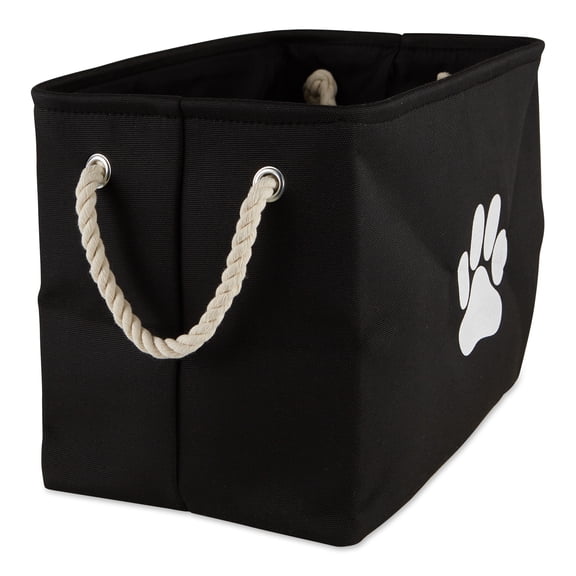 Bone Dry Pet Storage Collection Collapsible Bin, Black, Medium Rectangle