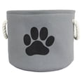 thumbnail image 1 of Bone Dry Pet Storage Collection Collapsible Bin, Medium Round, Gray, 1 of 8