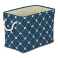 thumbnail image 1 of Polyester Pet Bin Trellis Paw Navy Rectangle Large 17.5x12x15, 1 of 5