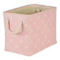 thumbnail image 1 of DII Polyester Pet Bin Trellis Paw Pink Rectangle Medium, 1 of 5