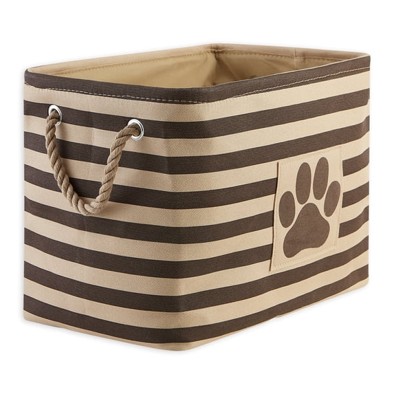 Bone Dry Pet Storage Collection Striped Paw Patch Basket, Medium Rectangle, 1 Pack