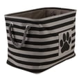 thumbnail image 1 of Bone Dry Pet Storage Collection Striped Paw Patch Bin, Black, Large Rectangle, 1 of 8