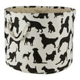 thumbnail image 1 of 15" Black, White, and Beige Round Medium DII Polyester Pet Bin Dog Show, 1 of 5
