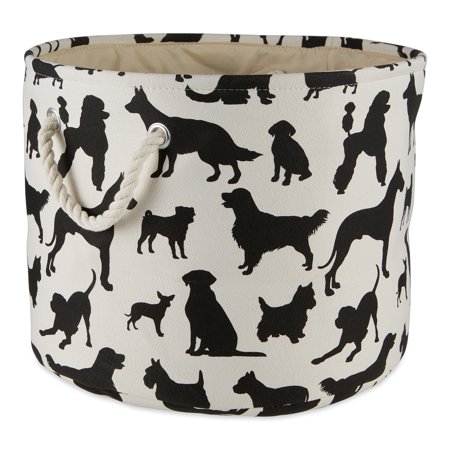 Bone Dry Pet Storage Collection with Soft Rope Handles, Medium Round, 12x15", Dog Show