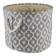 thumbnail image 1 of Bone Dry Pet Storage Toy Basket, Lattice Paw, Gray, Medium Round, 1 of 3