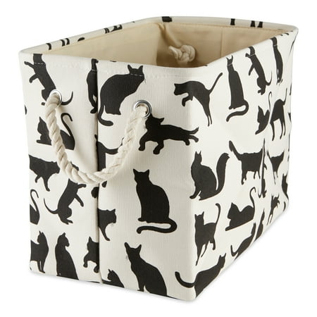 Bone Dry Pet Storage Collection with Soft Rope Handles, Large Rectangle, 17.5x12x15", Cat's Meow