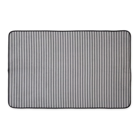 Bone Dry Striped Pet Cage Mat, XX-Large - 30 x 45", Gray