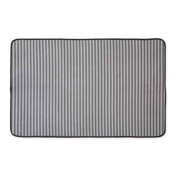 Bone Dry Striped Pet Cage Mat, XX-Large - 30 x 45", Gray
