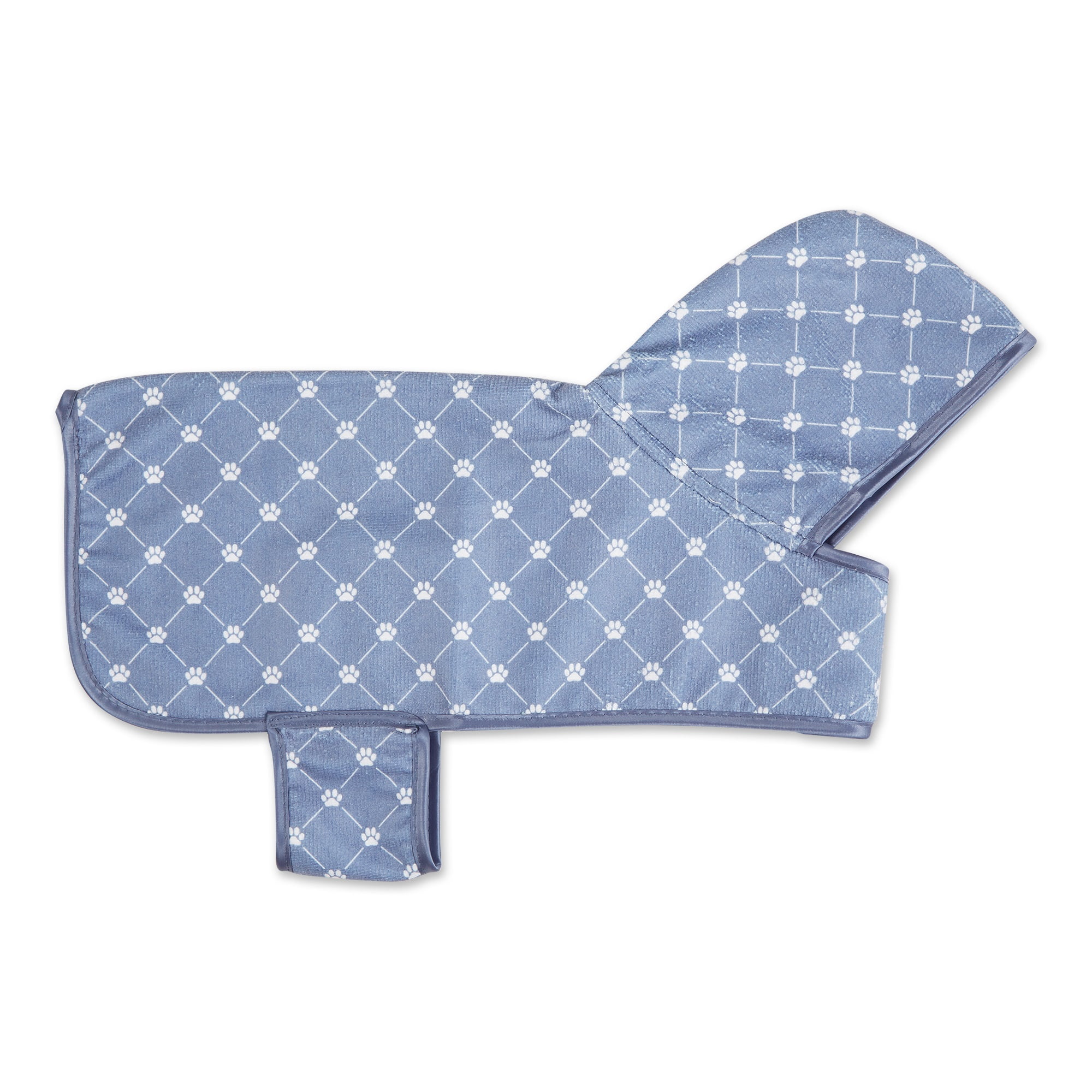 DII Stonewash Blue Printed Trellis Paw Small Pet Robe - Walmart.com