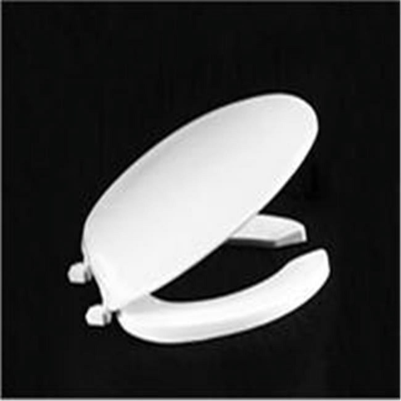 Bone Elongated Premium Plastic Toilet Seat With Open front