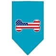 thumbnail image 1 of Bone Flag American Screen Print Bandana Turquoise Small, 1 of 1