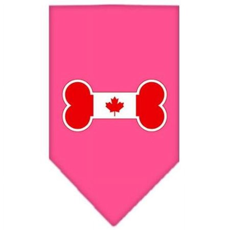 Bone Flag Canadian Screen Print Bandana Bright Pink Small
