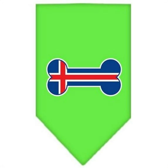 Bone Flag Iceland Screen Print Bandana Lime Green Large