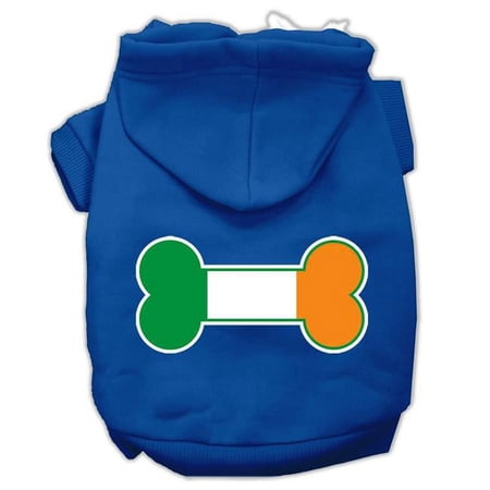 Bone Flag Ireland Screen Print Pet Hoodies, Blue - Small