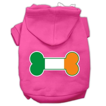 Bone Flag Ireland Screen Print Pet Hoodies, Bright Pink - Small