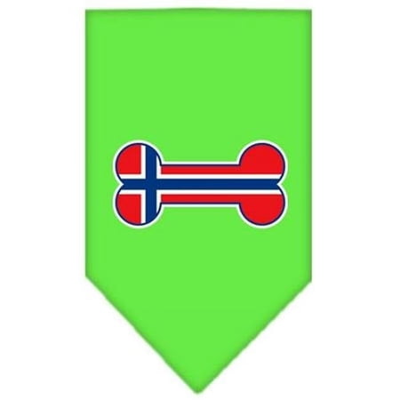 Bone Flag Norway Screen Print Bandana Lime Green Small