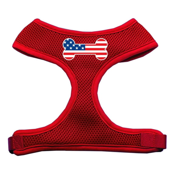 Bone Flag USA Screen Print Soft Mesh Pet Harness