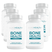 Bone Health Formula - Plant-Based Calcium, Magnesium, Potassium, Vitamin C,D,K - Support Healthy & Strong Bones and Improve Bone Density Naturally - Doctor Approved Formula, 6 Bottles