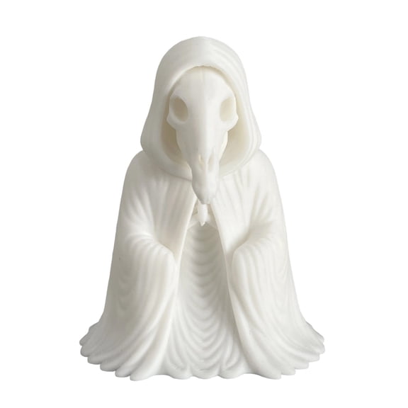 Bone Horse Figurine with Cloak of Bones, Resin Skeleton Decoration for Home or Garden, Eerie Halloween Tabletop Ornament, C
