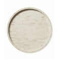 thumbnail image 1 of Bone Inlay Serving Tray – Monochromatic Ivory Off-White, Round Shape with Seamless Brick-like Pattern, Slightly Raised Edge, Perfect for Modern Decor, 1 of 4