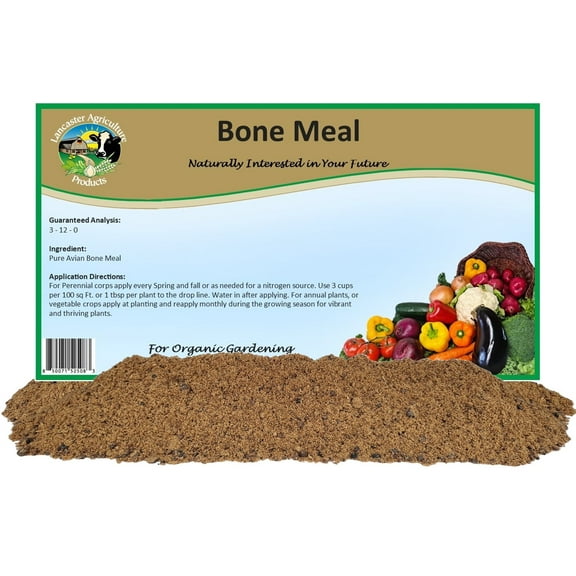 Bone Meal Fertilizer 16 Pounds for Organic Gardening and Soil Enrichment - Premium Natural Plant Nutrient for Strong Root Development and Enhanced Growth - Lancaster Agriculture Products
