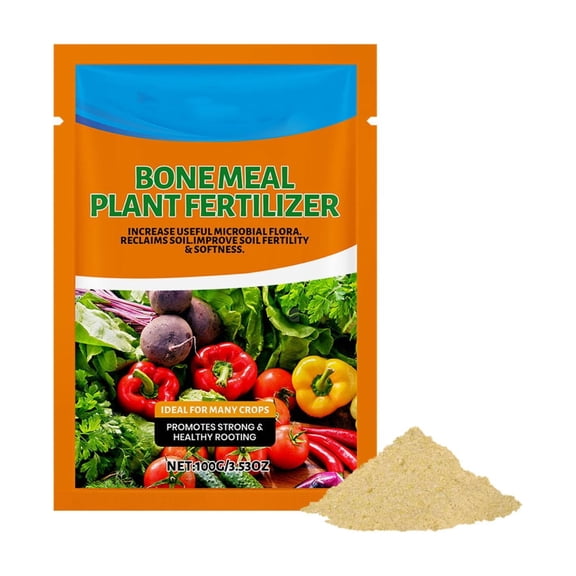 Bone Meal Plant Fertilizer for Vegetable Flower and Potted Plant Soil Improvement and Root Growth Support 100g Bag