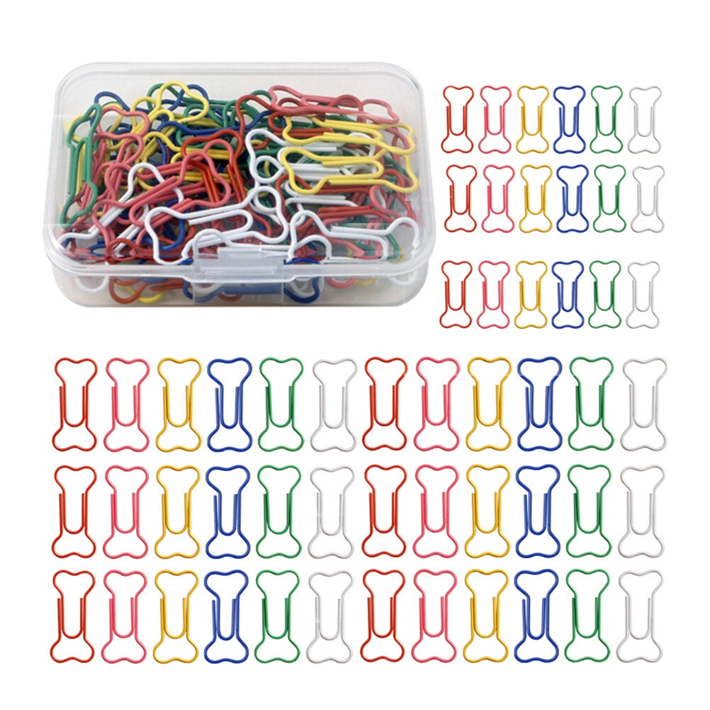 Bone Paper Clip Shaped Clips Child Office Modeling Bookmark Pet Coated