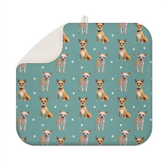 Bone Pattern Kitchen Drying Pad Multipurpose Heat Resistant Absorbent Mat 18x16 Inch