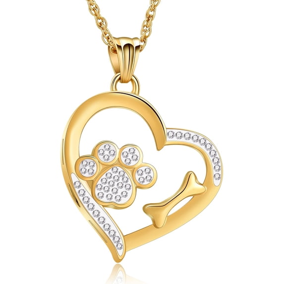 Bone Paw Print in Heart Urn Pendant Cremation Jewelry for Dog Cat Ashes ...