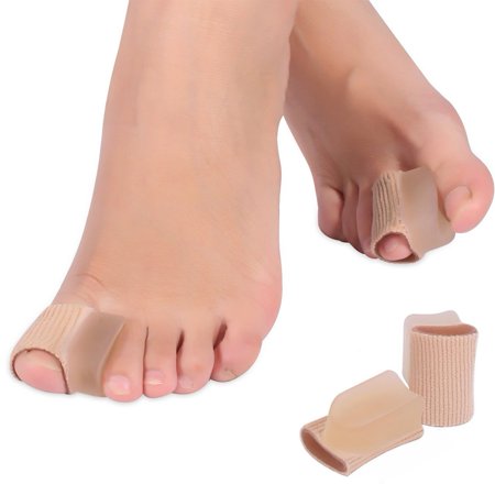 Bone Separator Toe Sleeves Bandage Toe Protector Straighters Sleeve Tube with Big Toe Gel Spacers