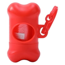 Bone Shape Dog Poop Bag Dispenser - Portable Waste Holder, Leash Attachment,
