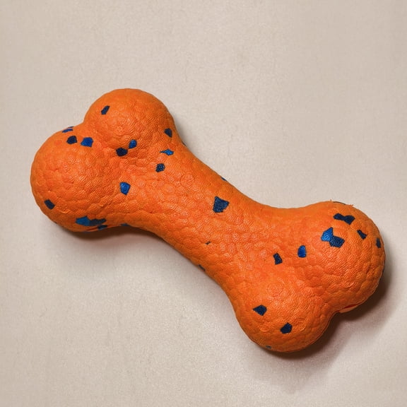 Bone Shape Dog Toy Chew Toy for Small Medium Large Dogs Interactive Pet Toy Training Play for Puppy Daily Use Orange