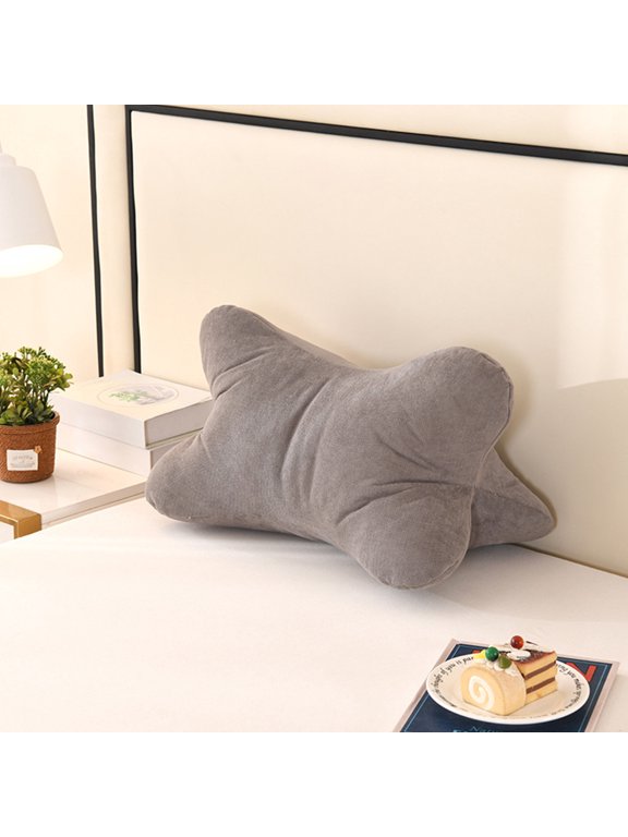Bone Shape Neck Lumbar Support Pillow, Washable Headrest Pillows for Home Office Car Rest, Travel Neck Pillows With Washable Removable Cover
