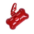 thumbnail image 1 of Bone Shape Plastic Dog Poop Bag Dispenser With Clip 15 Waste Bags Roll Outdoor Walking Pet Clean Accessory, 1 of 2