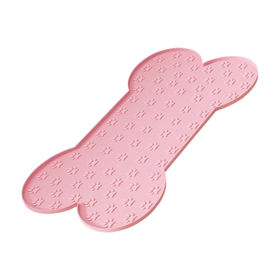Bone Shape Silicone Pet Mat Dog Feeding Placemat with Raised Border ...