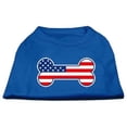 thumbnail image 1 of Bone Shaped American Flag Screen Print Shirts Blue Sm (10), 1 of 2