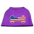 thumbnail image 1 of Bone Shaped American Flag Screen Print Shirts  Purple XXL - 18, 1 of 1