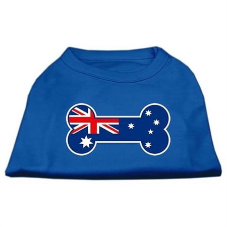 Bone Shaped Australian Flag Screen Print Shirts Blue XS - 8