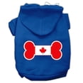 thumbnail image 1 of Bone Shaped Canadian Flag Screen Print Pet Hoodies, Blue - 2XL - Size 18, 1 of 1