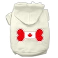 thumbnail image 1 of Bone Shaped Canadian Flag Screen Print Pet Hoodies, Cream - Large - Size 14, 1 of 1
