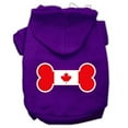 thumbnail image 1 of Bone Shaped Canadian Flag Screen Print Pet Hoodies, Purple - Small - Size 10, 1 of 1
