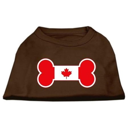 Bone Shaped Canadian Flag Screen Print Shirts Brown XXXL - 20