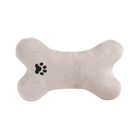Bone Shaped Cat Chew Toy with Embroidered Design for Indoor Play and Rest Core Soft Cover Comfortable Grip for