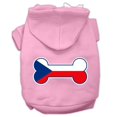 thumbnail image 1 of Bone Shaped Czech Republic Flag Screen Print Pet Hoodies, Light Pink - Large, 1 of 1