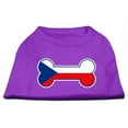 thumbnail image 1 of Bone Shaped Czech Republic Flag Screen Print Shirts Purple L - 14, 1 of 1